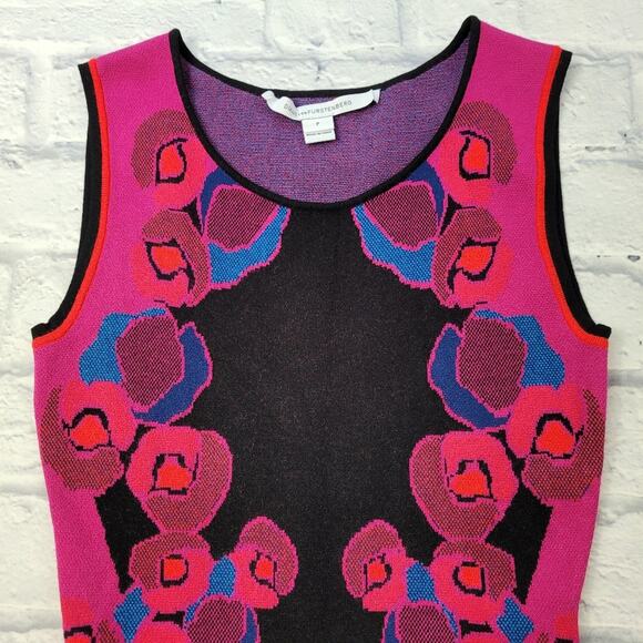 Diane von Furstenberg Abstract Floral Jacquard Fit & Flare Dress sz Small Petite - Picture 6 of 16